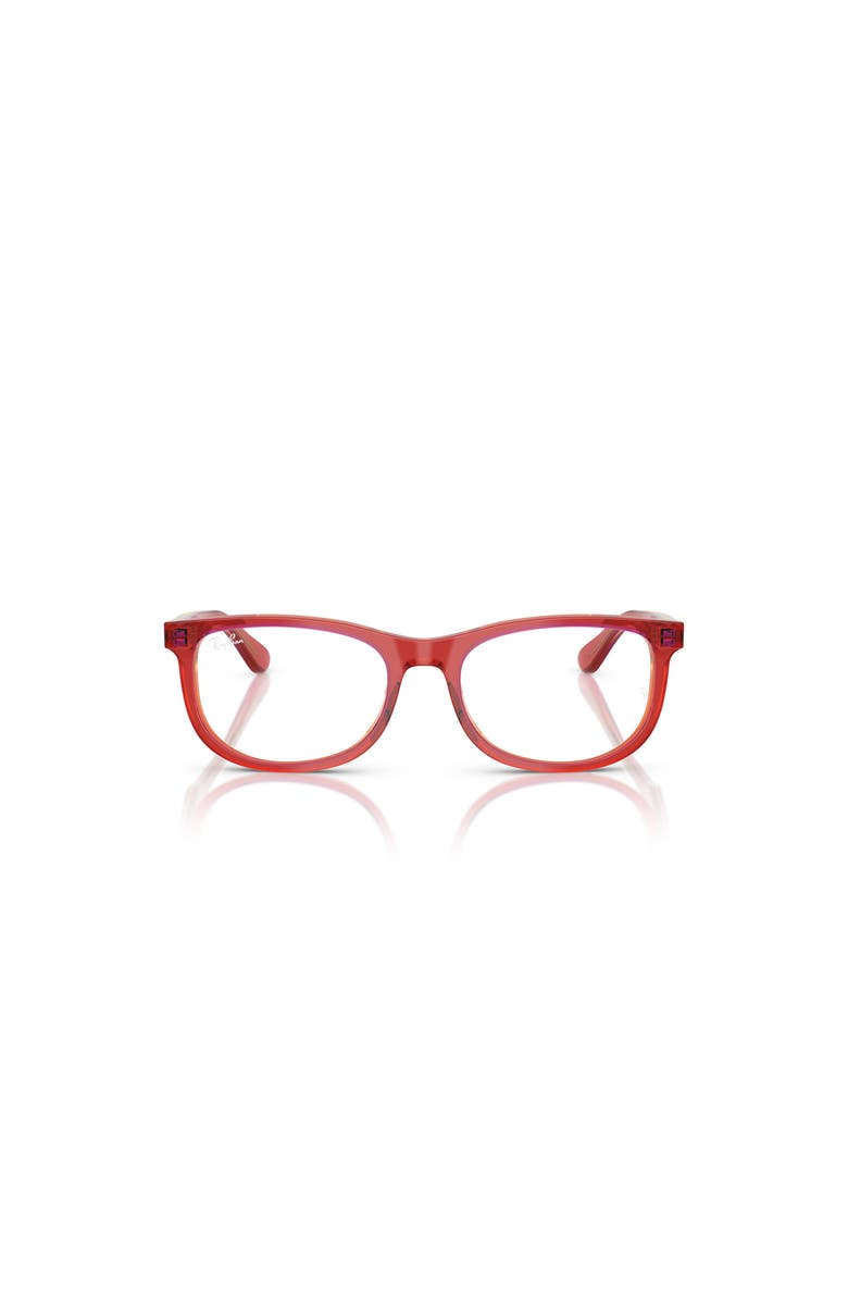 Ray-Ban 46mm Rectangle optical glasses, Alternate, color, Red