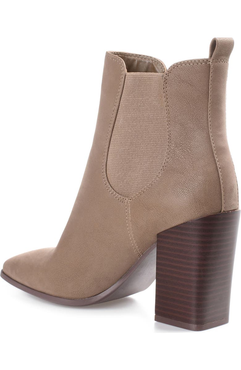 Journee Collection Maxxie Vegan Leather Chelsea Bootie, Alternate, color, Taupe