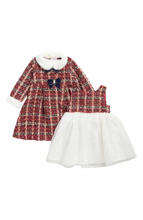 Kids' Bouclé Dress & Coat Set