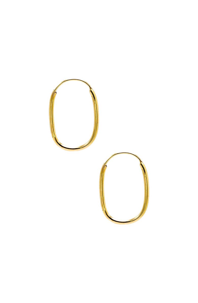 BY ADINA EDEN Solid Endless Oval Shape Hoop Earring 14K, Alternate, color,