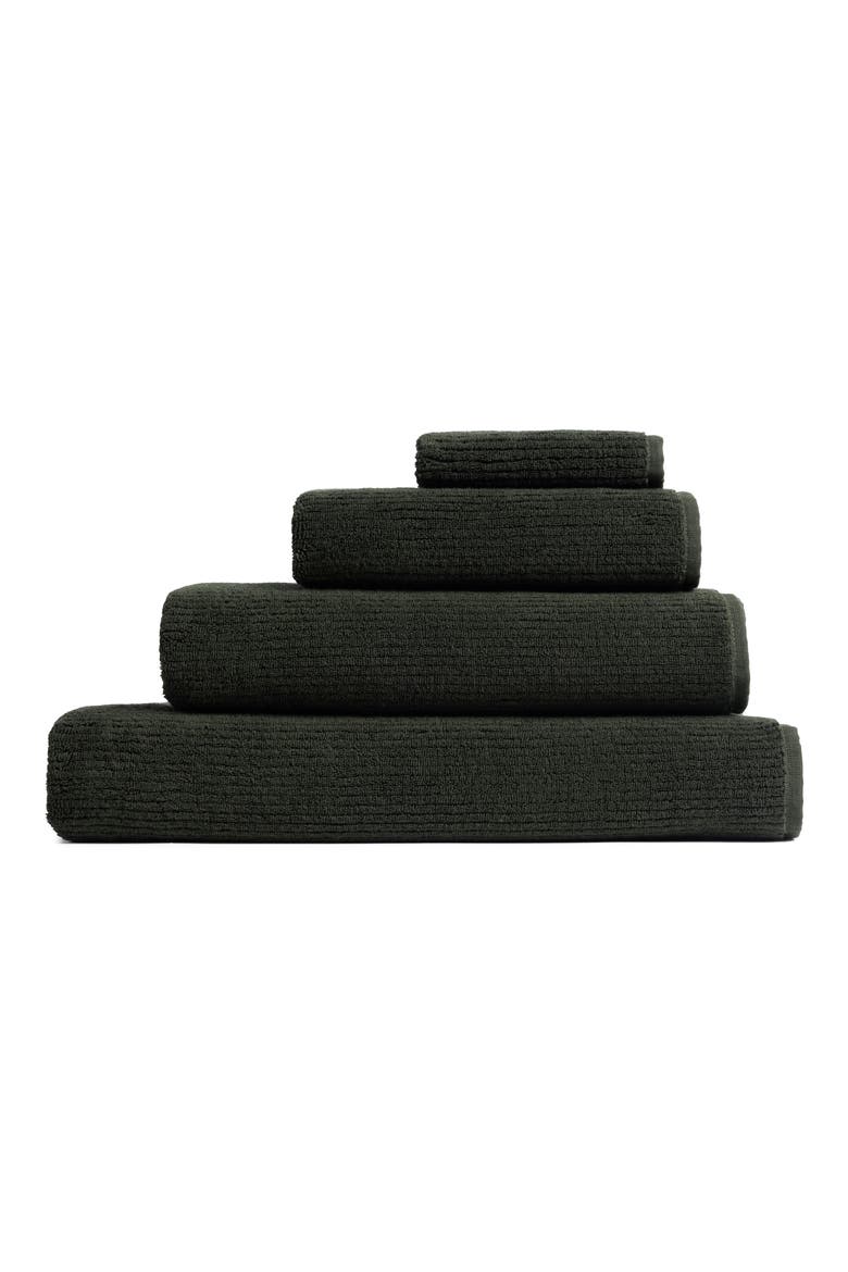 Soft Rib Washcloth, Alternate, color, EVERGREEN