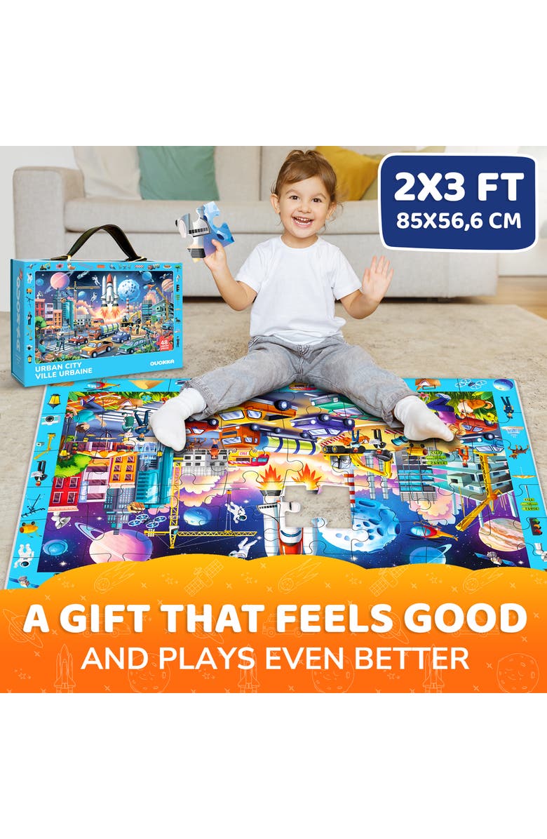 Quokka Giant Floor Puzzle Set for Kids - 48 Piece Jigsaw Puzzles, Alternate, color, City Search