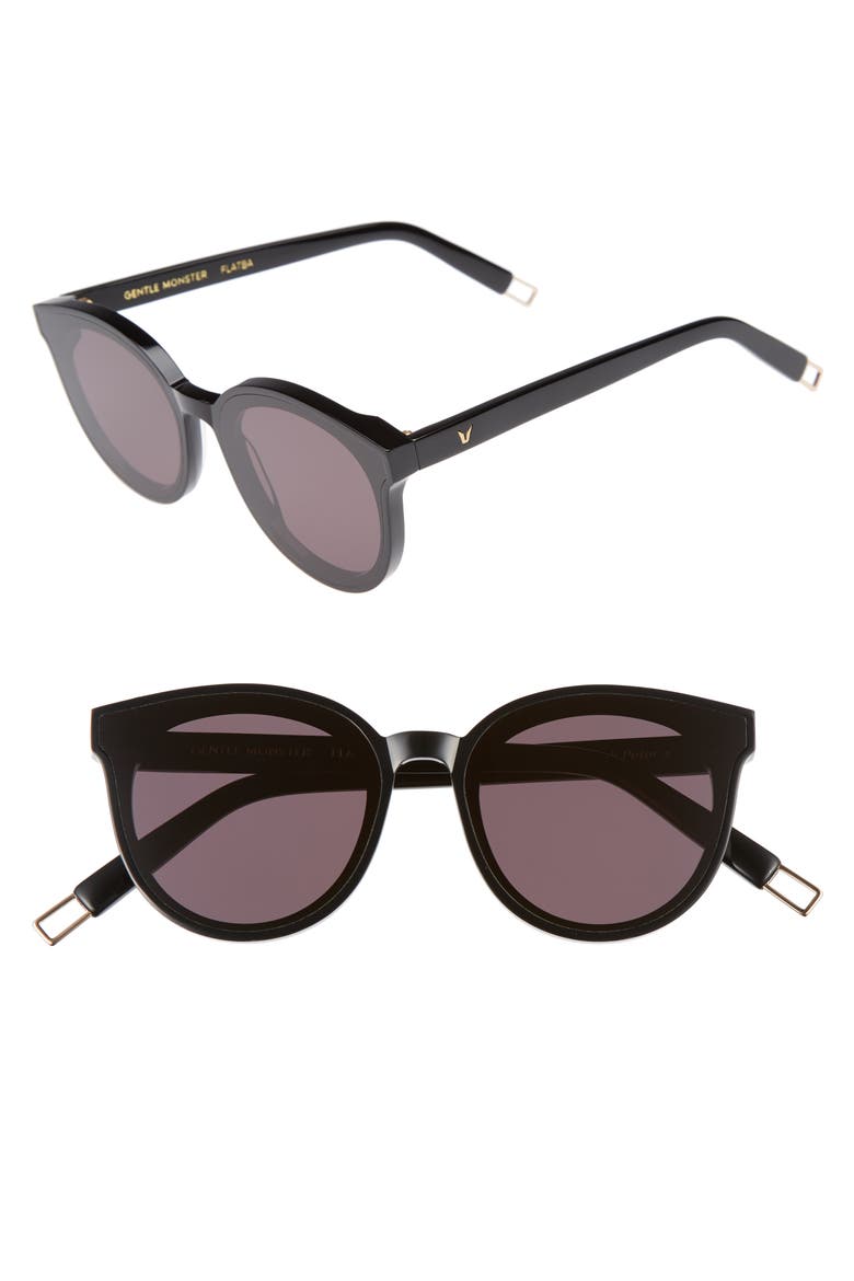 Black Peter 61mm Rounded Sunglasses, Main, color, BLACK