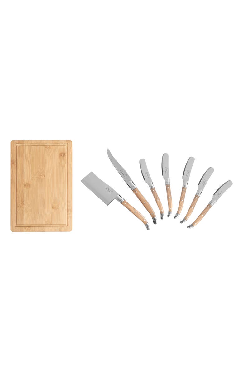 FRENCH HOME Laguiole Cheese Board & Tools Set, Alternate, color, Wood/ Brown