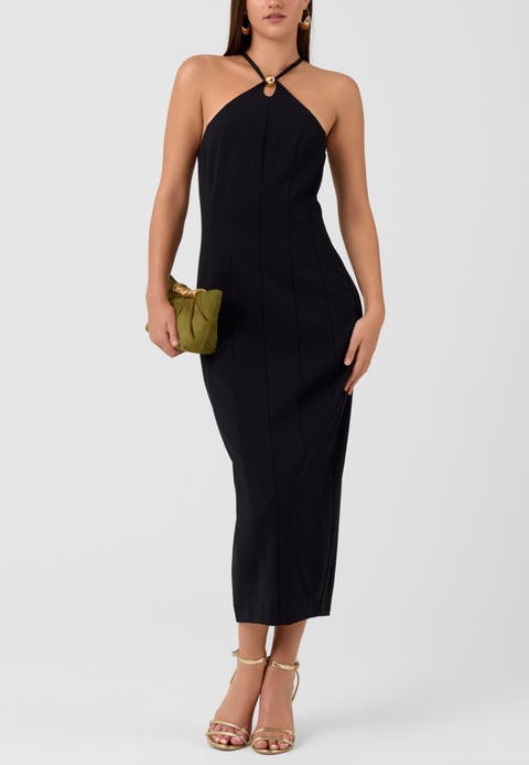 Avalon Halter Neck Midi Dress