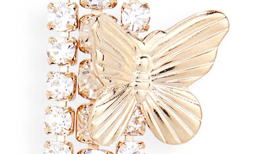 Tasha Crystal Butterfly Fringe Drop Earrings