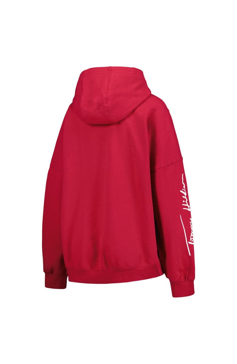 Tommy Hilfiger Women's Tommy Hilfiger Cardinal Arizona Cardinals Becca Drop Shoulder Pullover Hoodie, Alternate, color, Cardinal