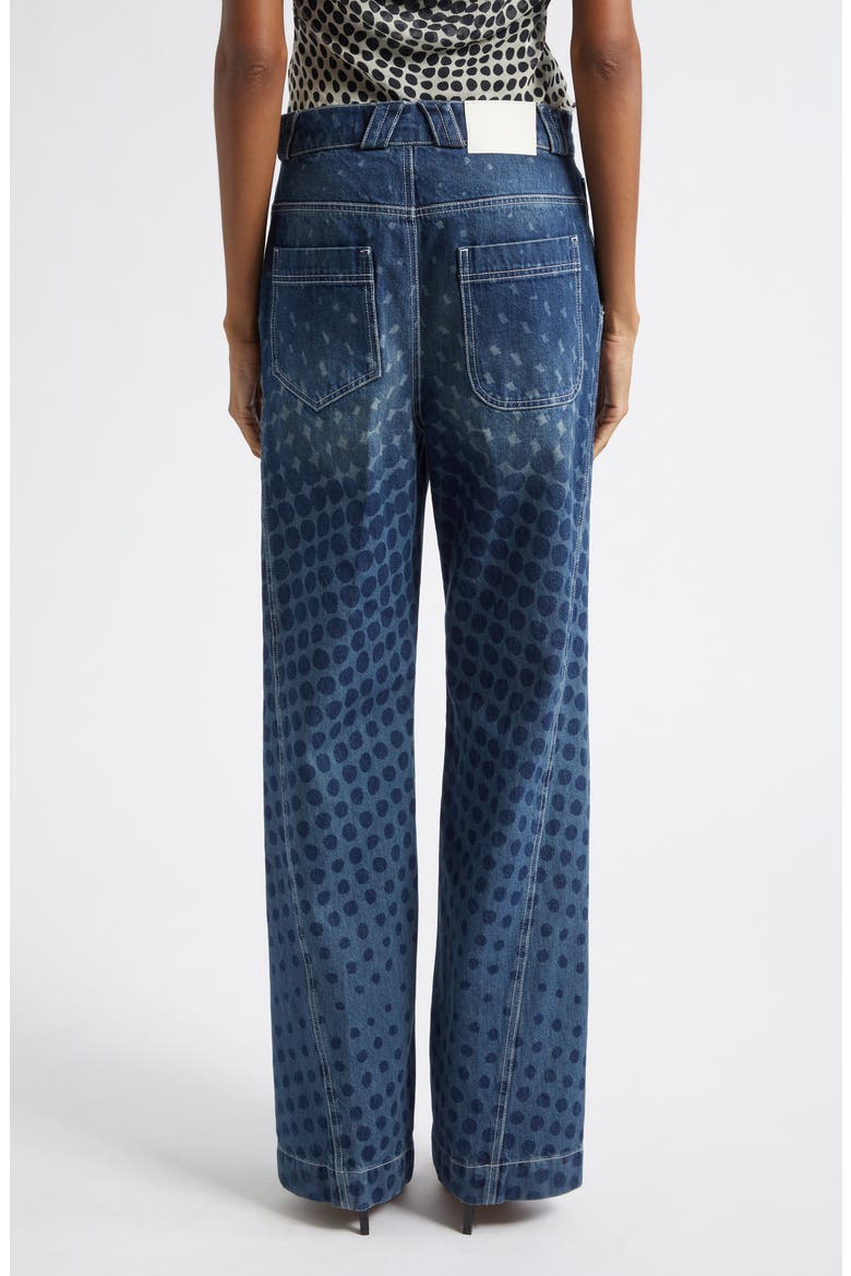 Halftone Dot Straight Leg Jeans, Alternate, color, WASHED INDIGO