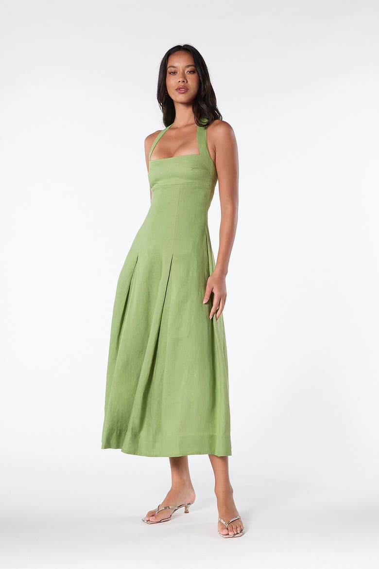 Elisabeth Halter Neck Dress, Alternate, color, Cactus