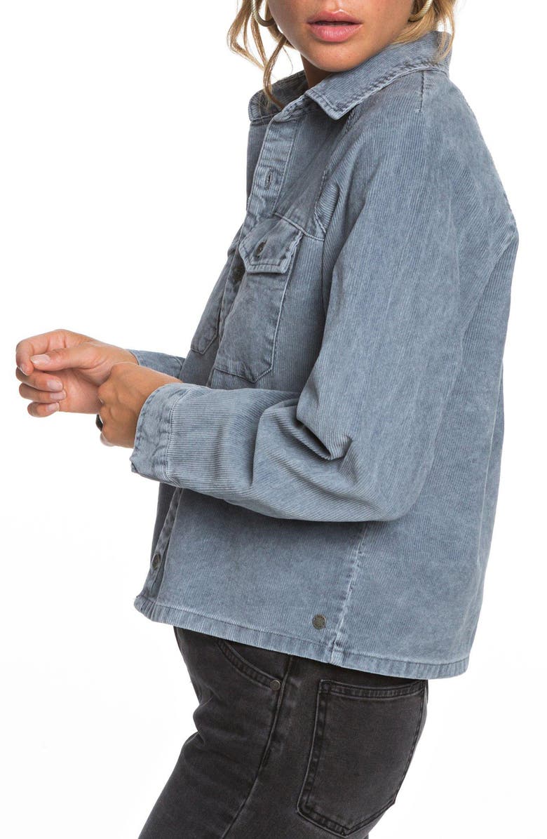 Roxy Be Right There Corduroy Shirt Jacket, Alternate, color, 