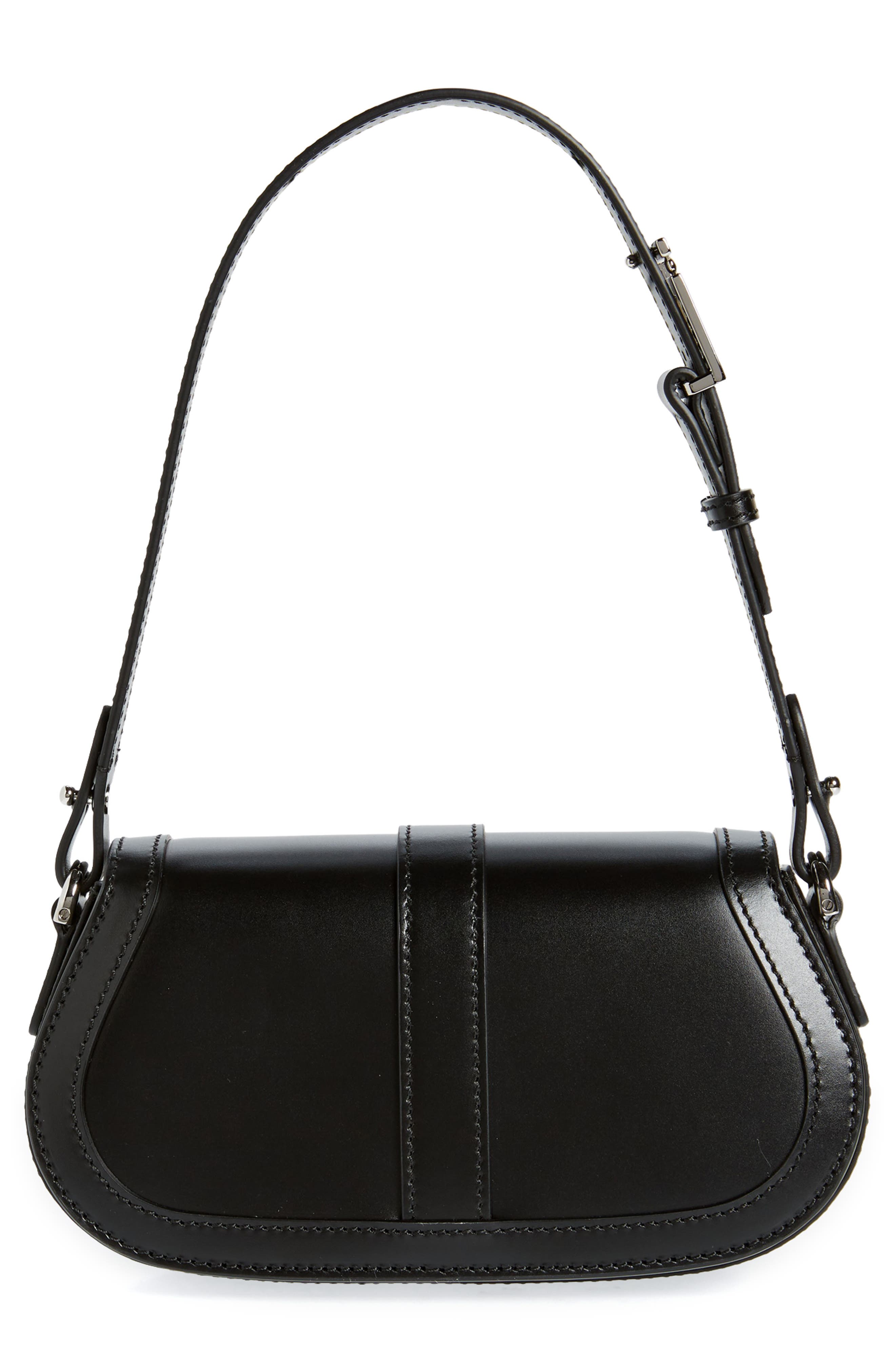 Versace Mini Greca Goddess Leather Shoulder Bag, Alternate, color, 