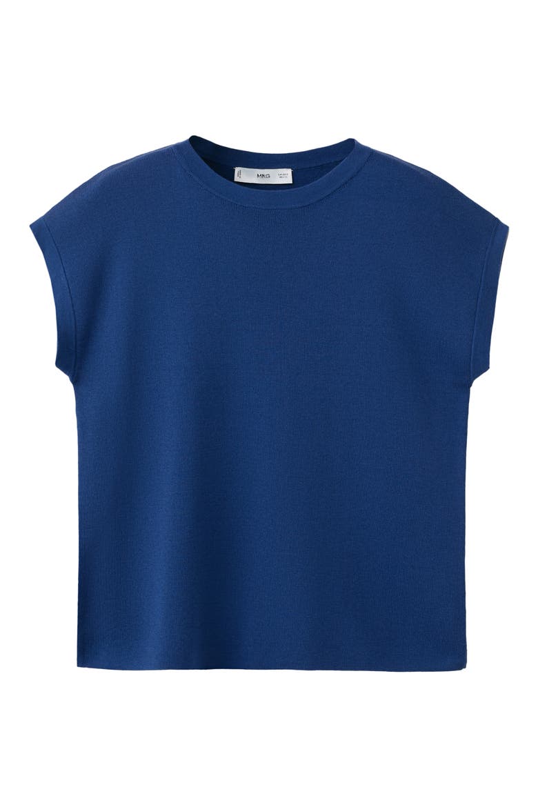 Short Sleeve Cotton Blend Sweater, Alternate, color, VIBRANT BLUE