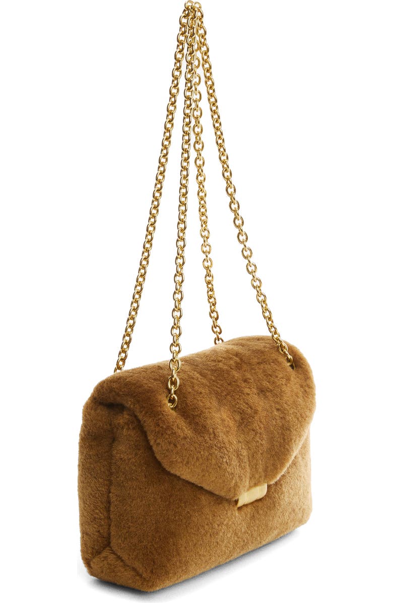 MANGO Faux Fur Convertible Shoulder Bag, Alternate, color,