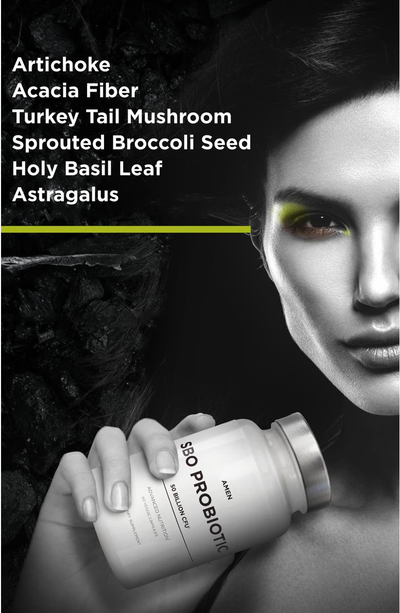 Codeage Amen SBO Probiotic 50 Billion CFUs + Prebiotics, Alternate, color, White