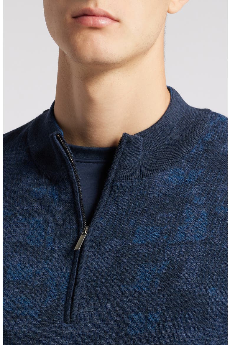 Dalup Half Zip Mock Neck Wool Sweater, Alternate, color, DARK TEAL