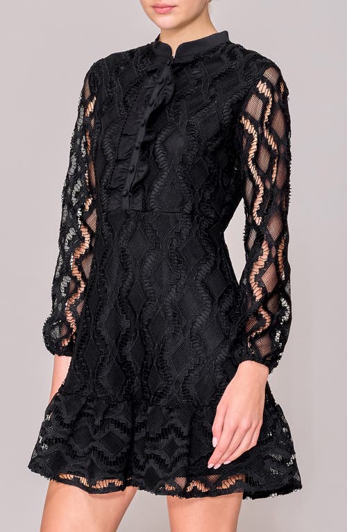 Melloday Long Sleeve Lace Minidress