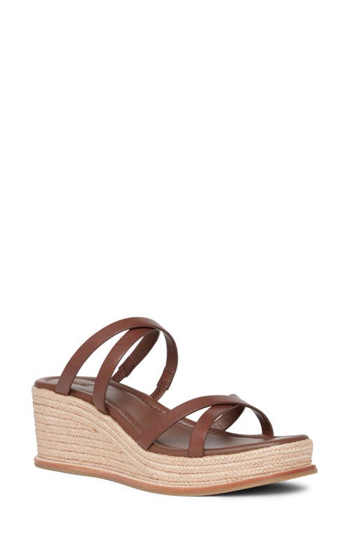 Paige Jenny Espadrille Platform Wedge Slide Sandal In Brown