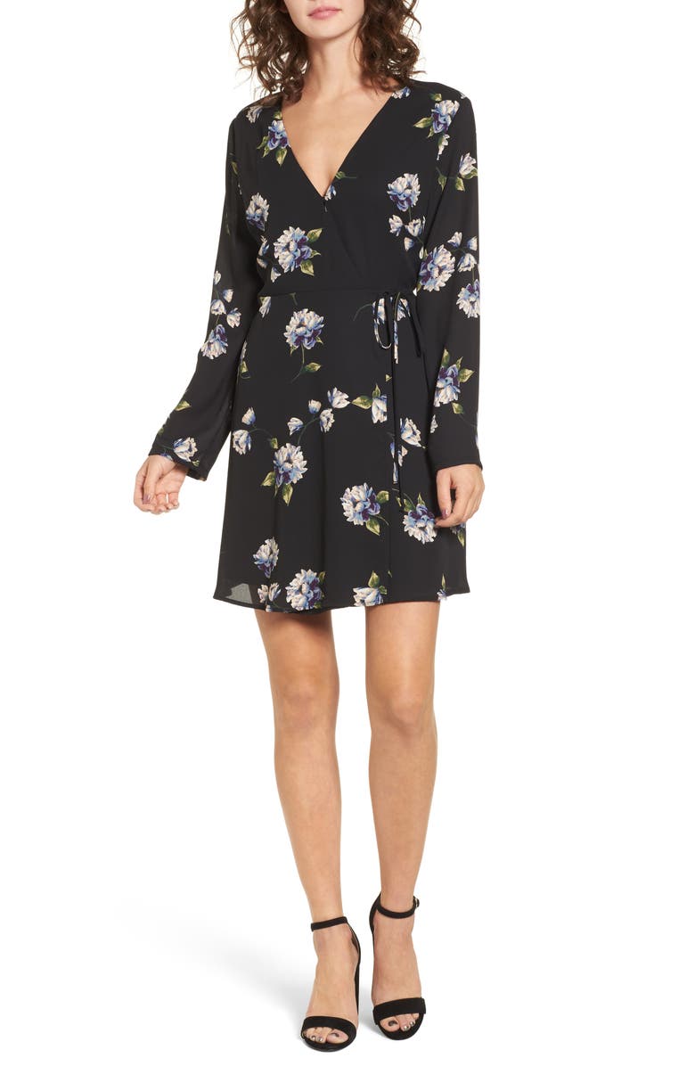 All in Favor Elly Wrap Dress, Alternate, color,
