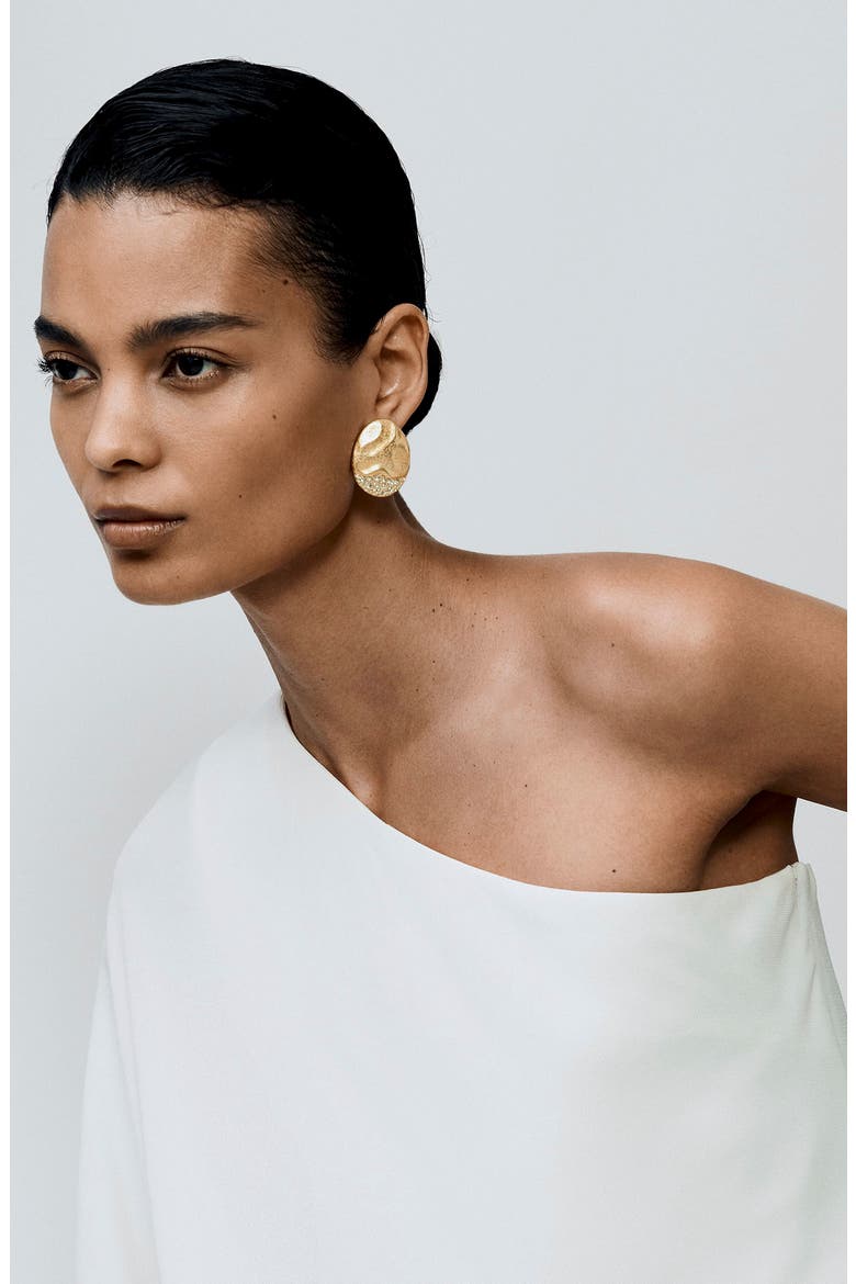 Francesca Crystal Frost Stud Earrings, Alternate, color, GOLD TONE CLEAR CRYSTAL