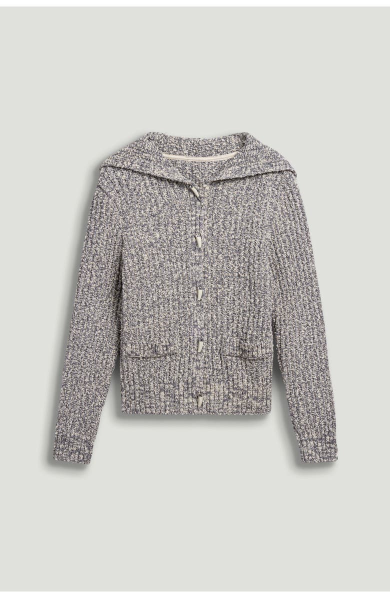 Nocturne Textured Knit Cardigan, Alternate, color, Grey