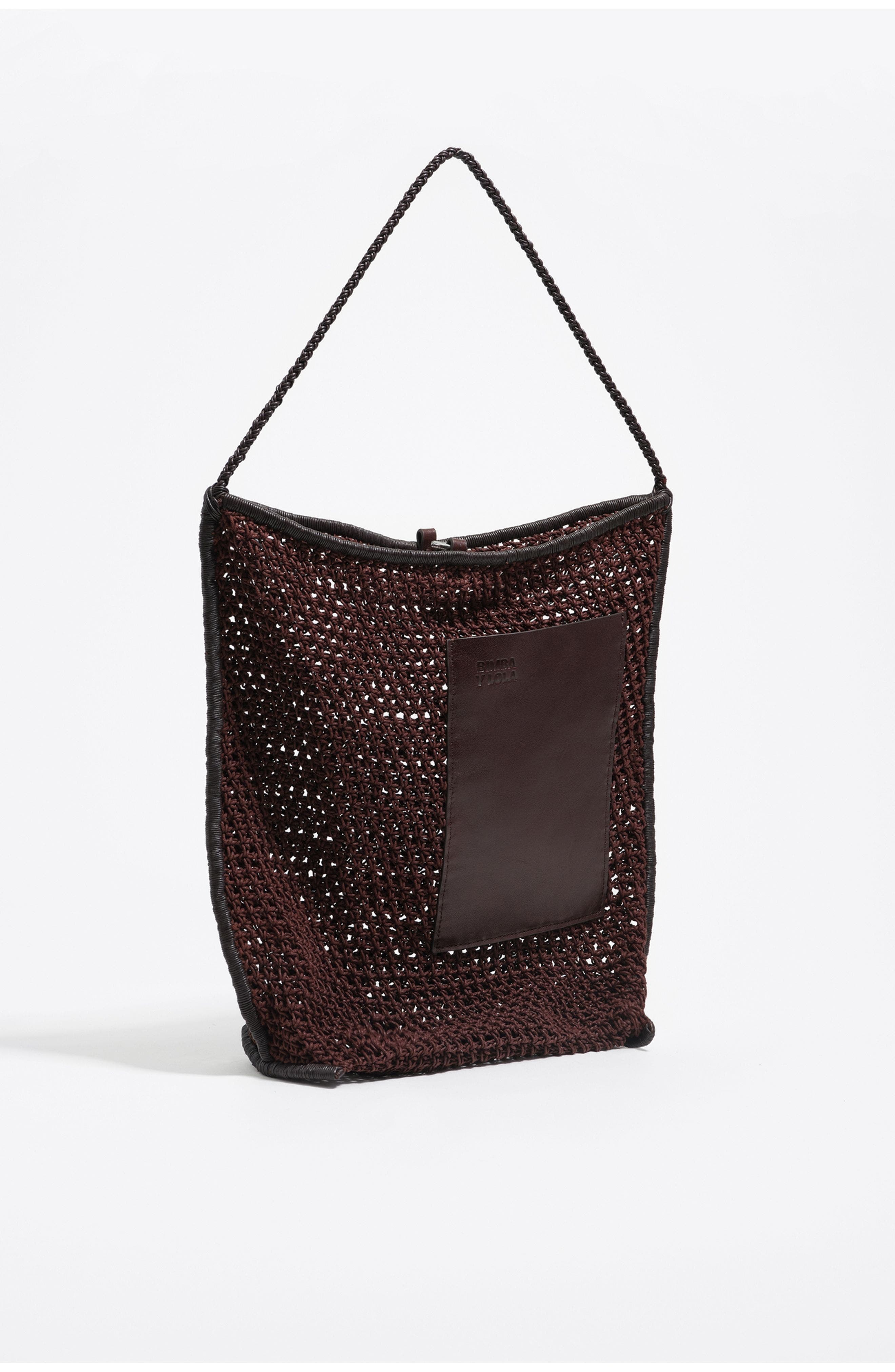 Bimba y Lola Plaited Shoulder Bag, Main, color, Chocolate
