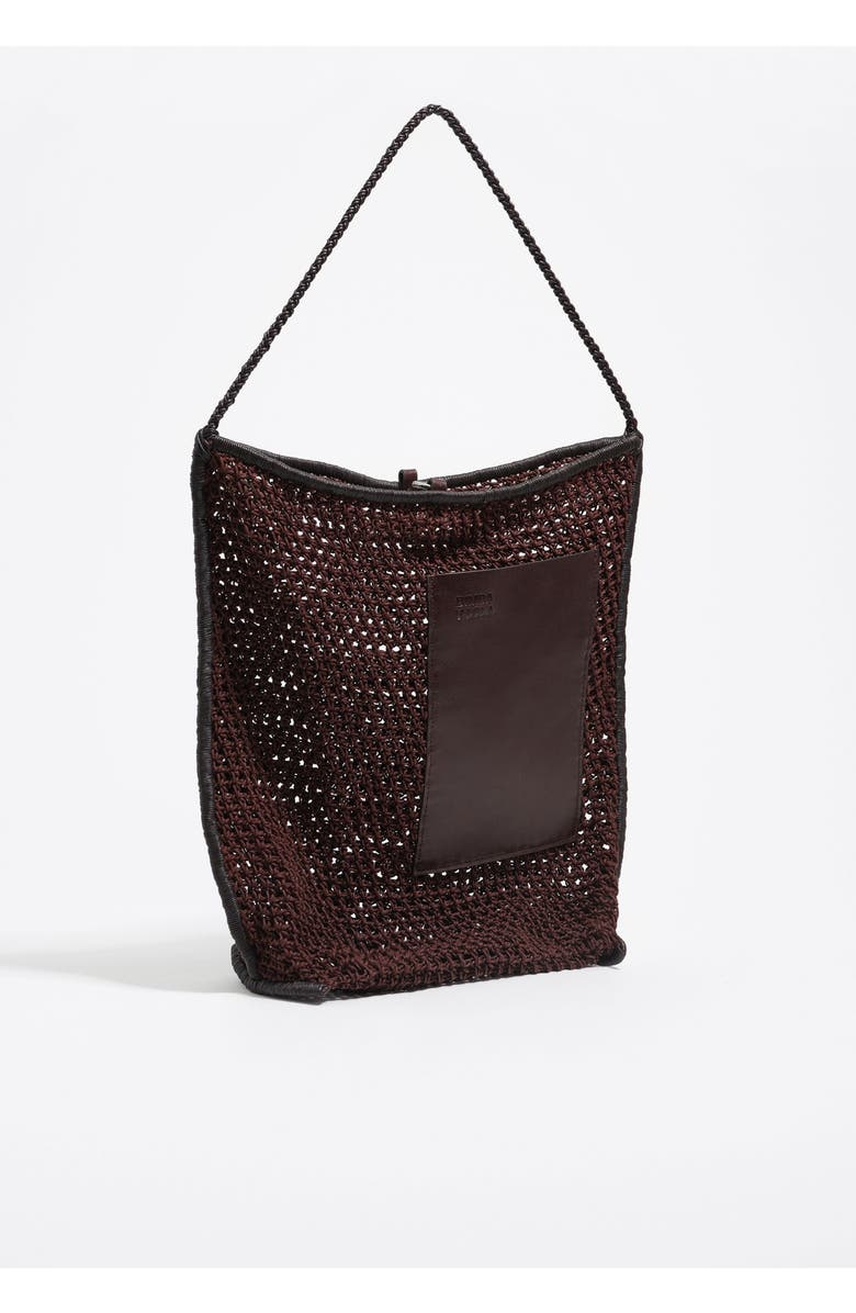 Bimba y Lola Plaited Shoulder Bag, Main, color, Chocolate
