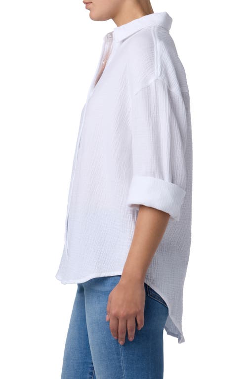 Joe's Gauze Boyfriend Button-up Shirt In White
