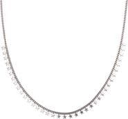Spero London Multiple Star Sterling Silver Station Necklace
