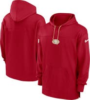 Nike Men's Nike Scarlet San Francisco 49ers Sideline Jersey Performance Pullover Hoodie