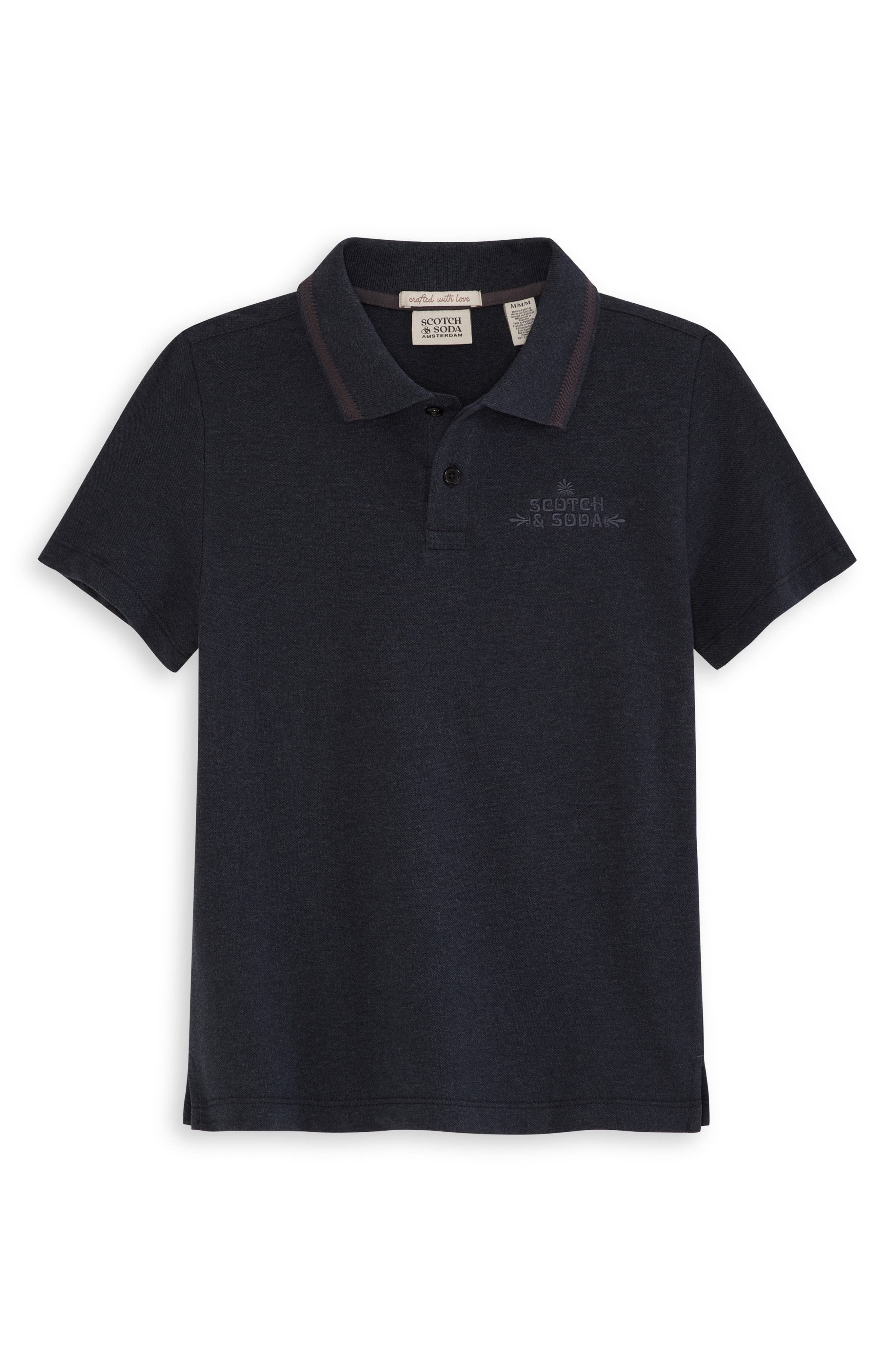 Scotch & Soda Kids' Heathered Cotton Piqué Polo