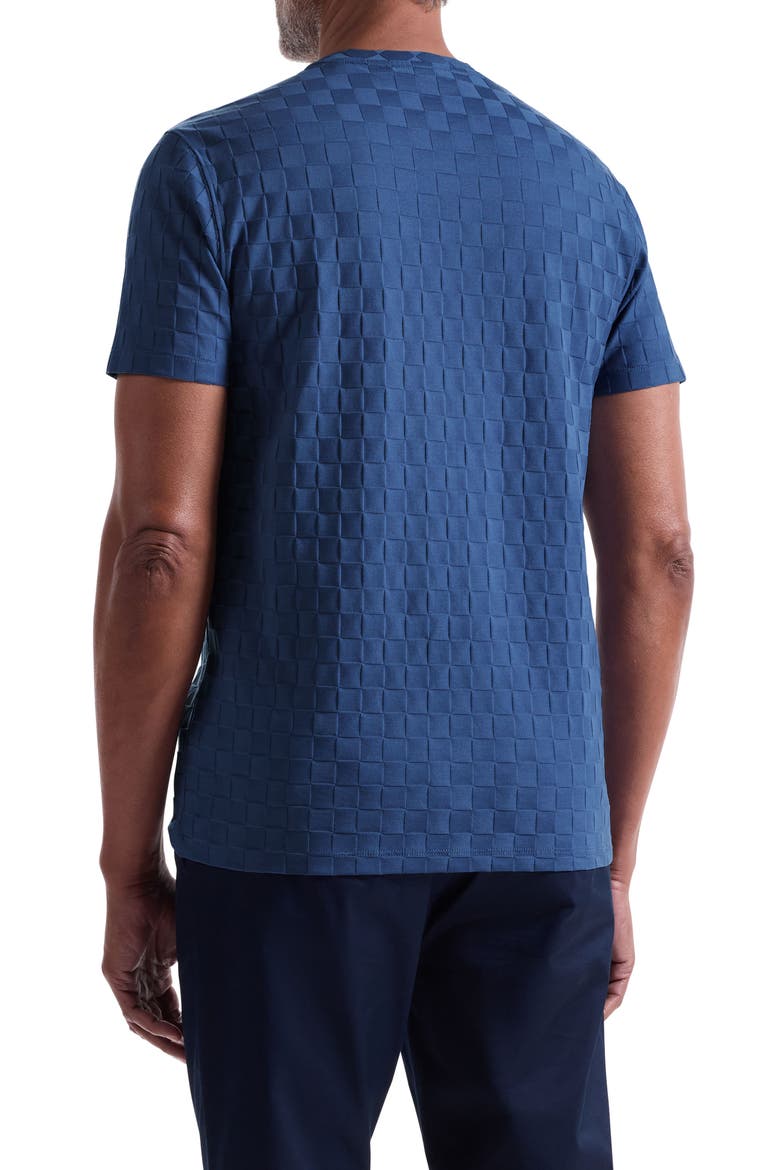Geo Textured Cotton T-Shirt, Alternate, color, COBALT