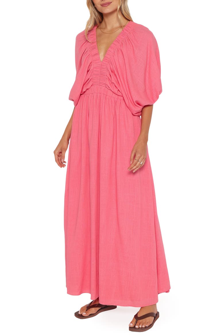 Gianna Puff Sleeve Maxi Dress, Alternate, color, PINK