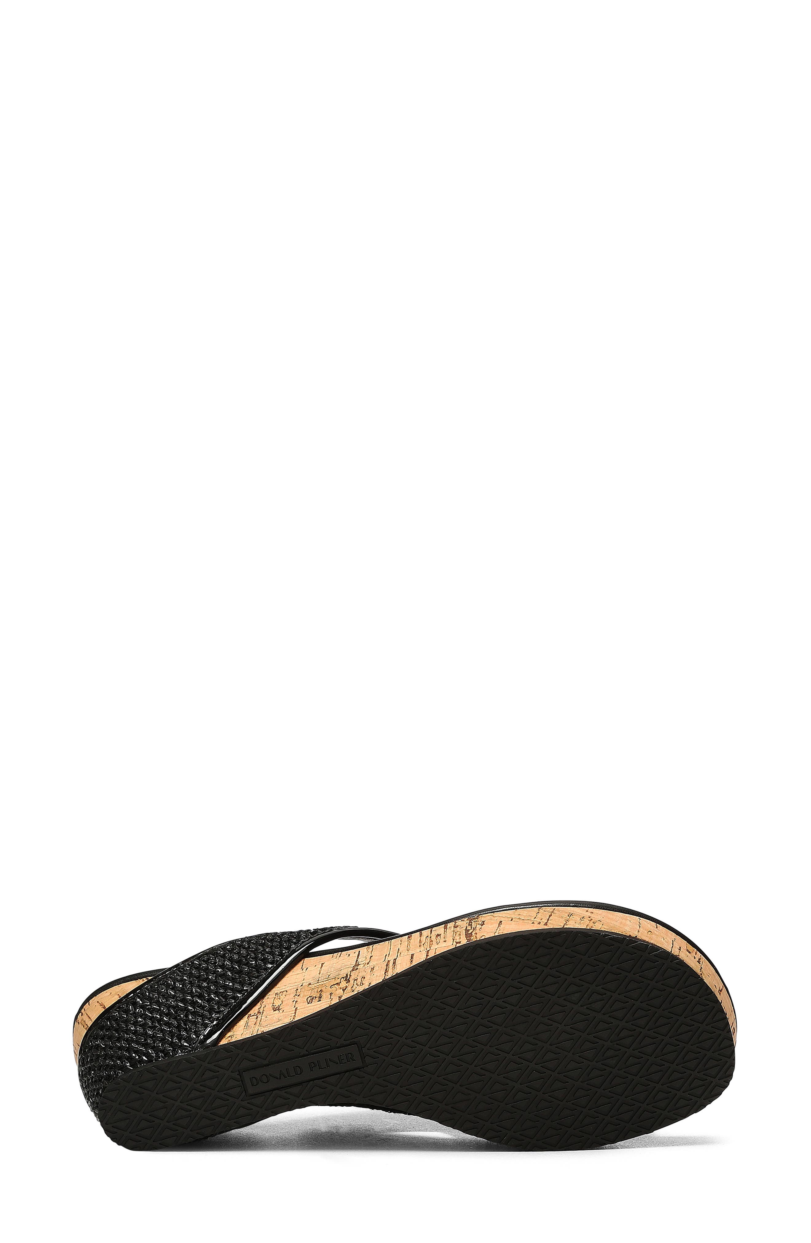 Donald Pliner Platform Wedge Sandal, Alternate, color, Black