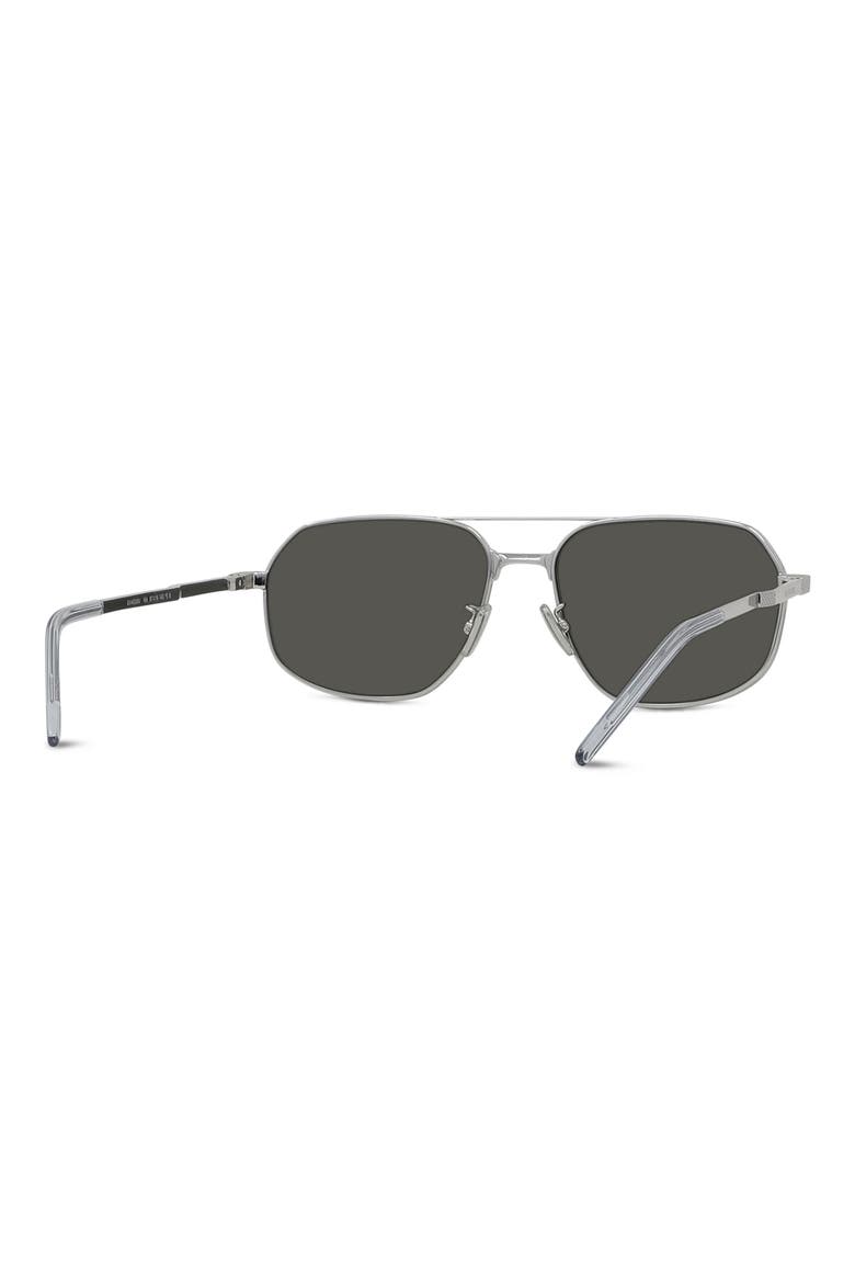 GV One 57mm Pilot Sunglasses, Alternate, color, SHINY PALLADIUM / SMOKE