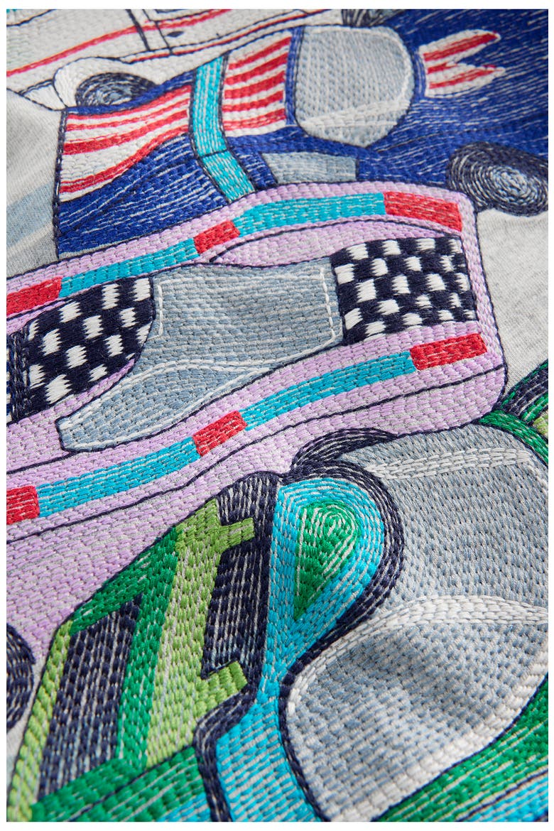 Kids' Superstitch Racing Cars Long Sleeve T-Shirt, Alternate, color, GREY MARL RACING CARS