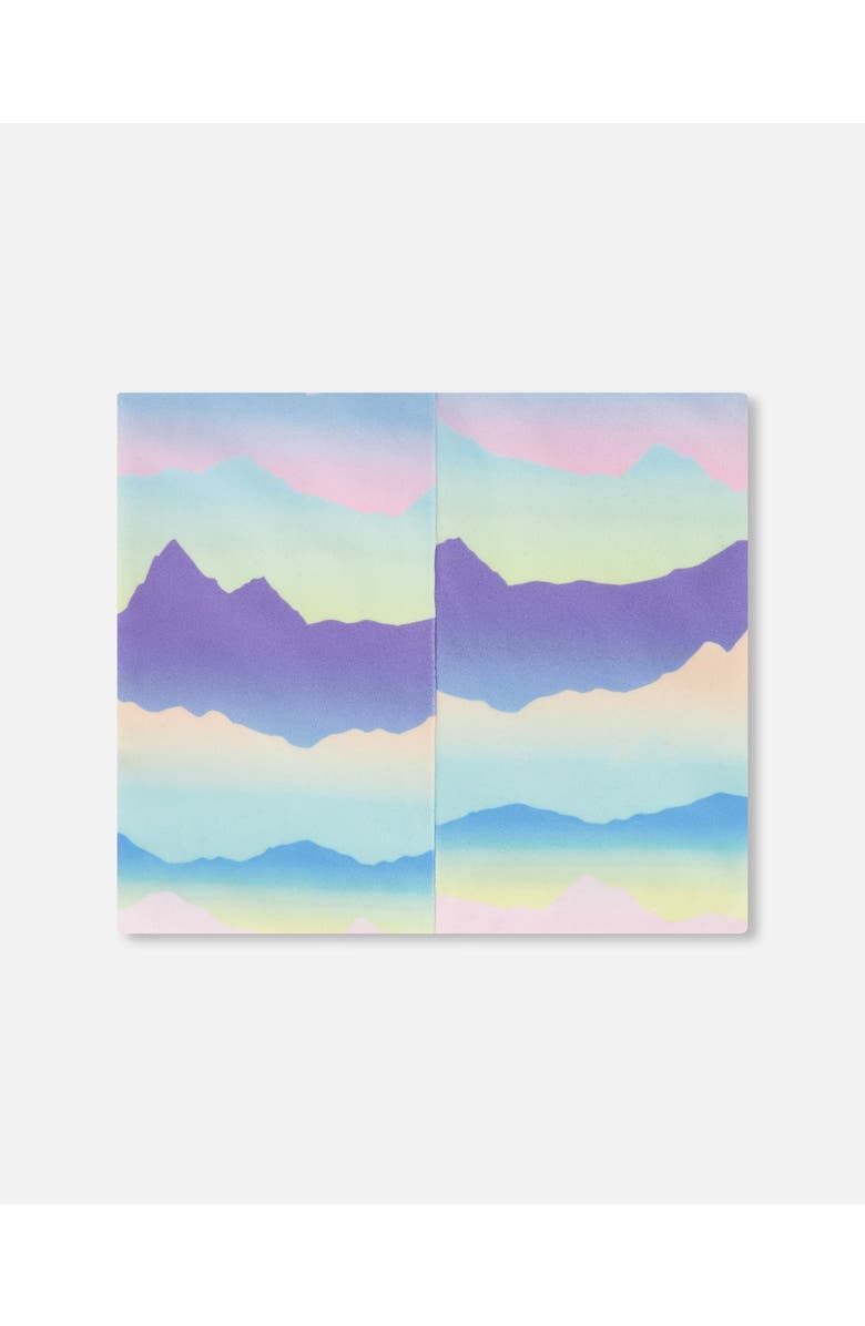 Deux par Deux Girl's Printed Neck Tube Mauve And Blue, Pink Mountain, Alternate, color, Mauve And Blue, Pink Mountain