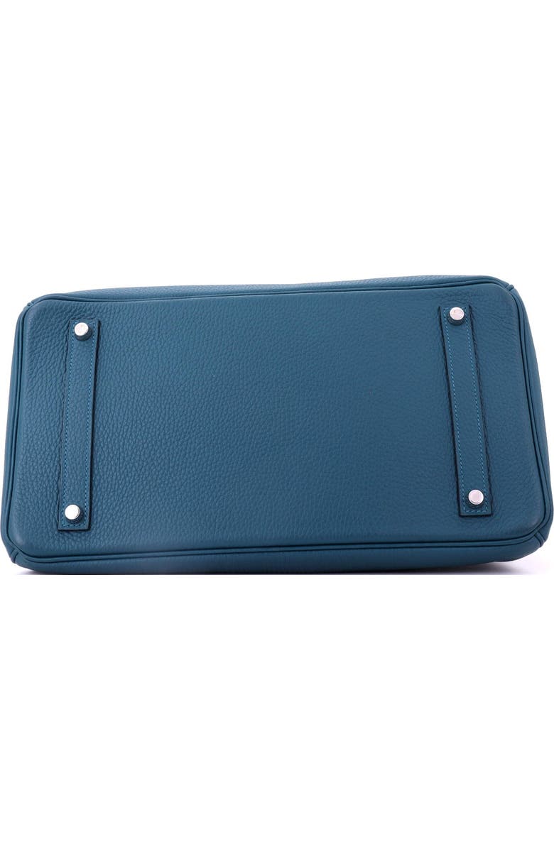 Pre-Owned Hermes Birkin Handbag Blue Clemence with Palladium Hardware 35, Alternate, color, Colvert