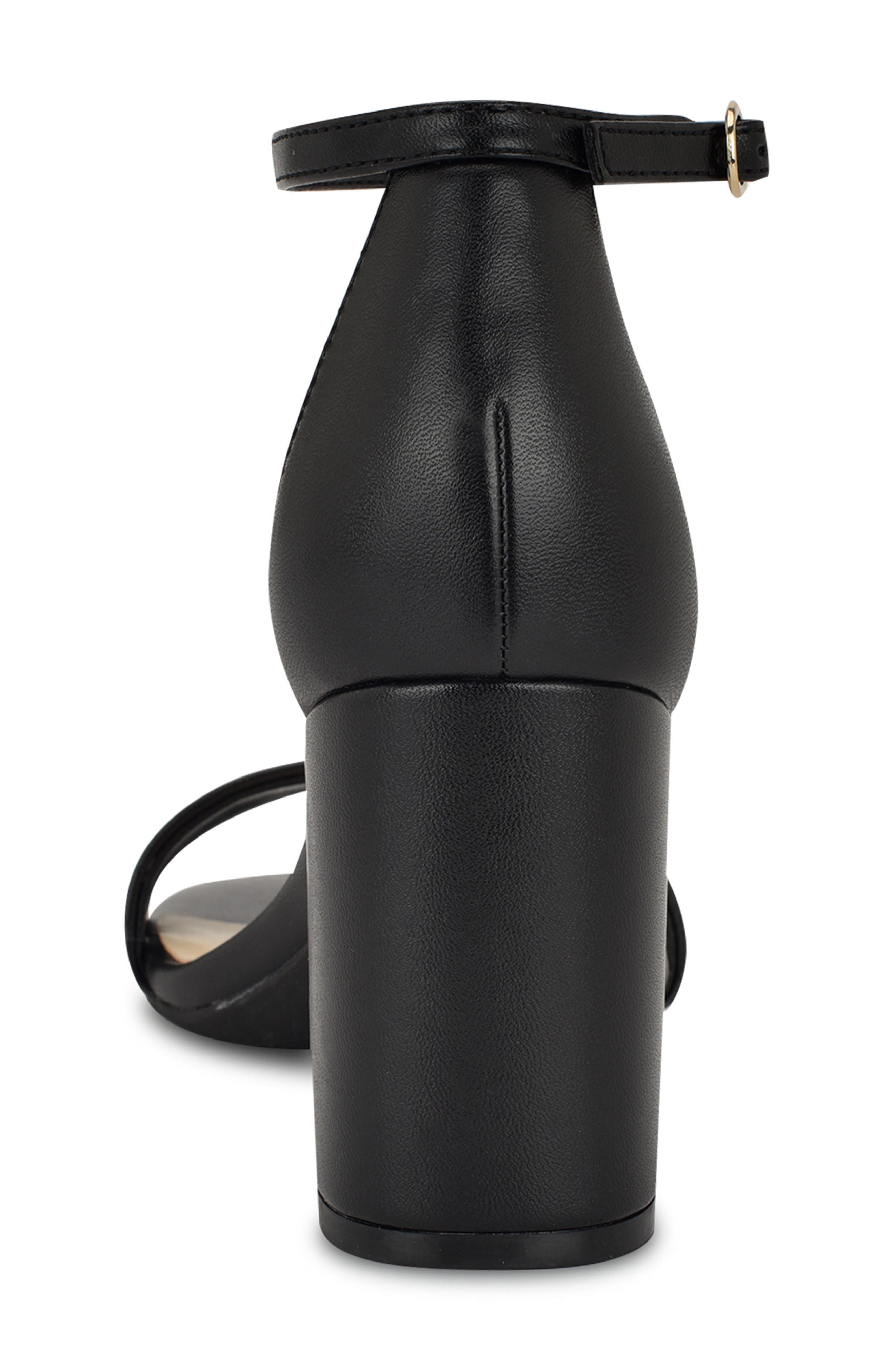 Nine West Tanela Ankle Strap Sandal, Alternate, color, Black