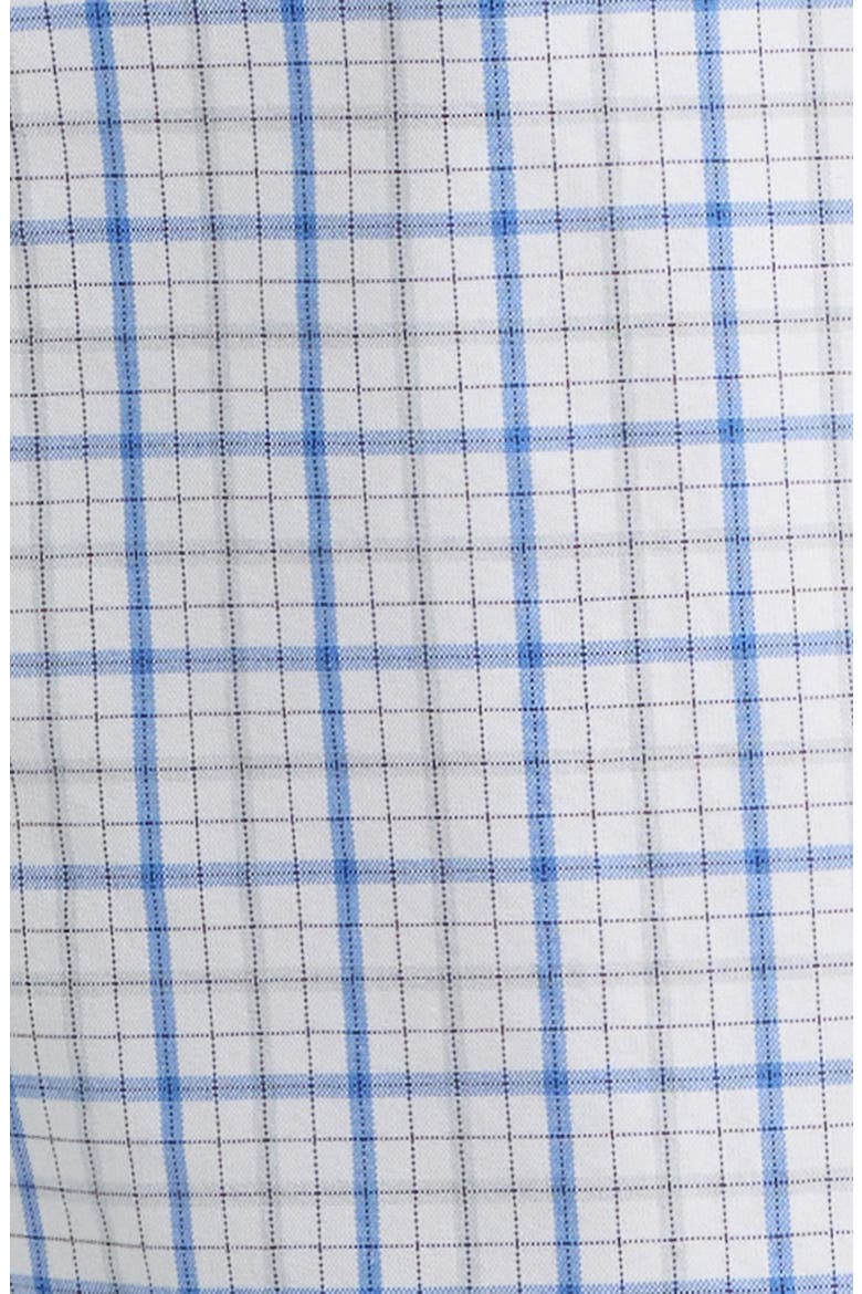 Canal Tailored Fit Check Performance Poplin Button-Down Shirt, Alternate, color, DUSK BLUE