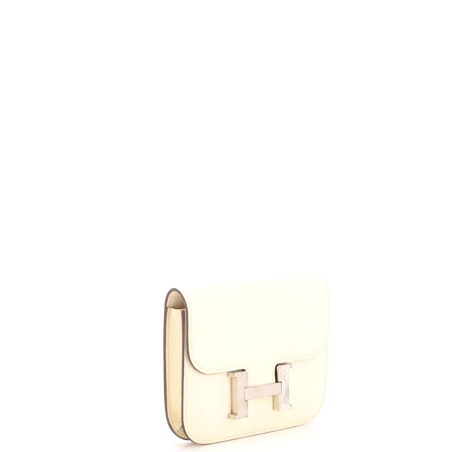 Constance Slim Wallet Epsom, Alternate, color, White