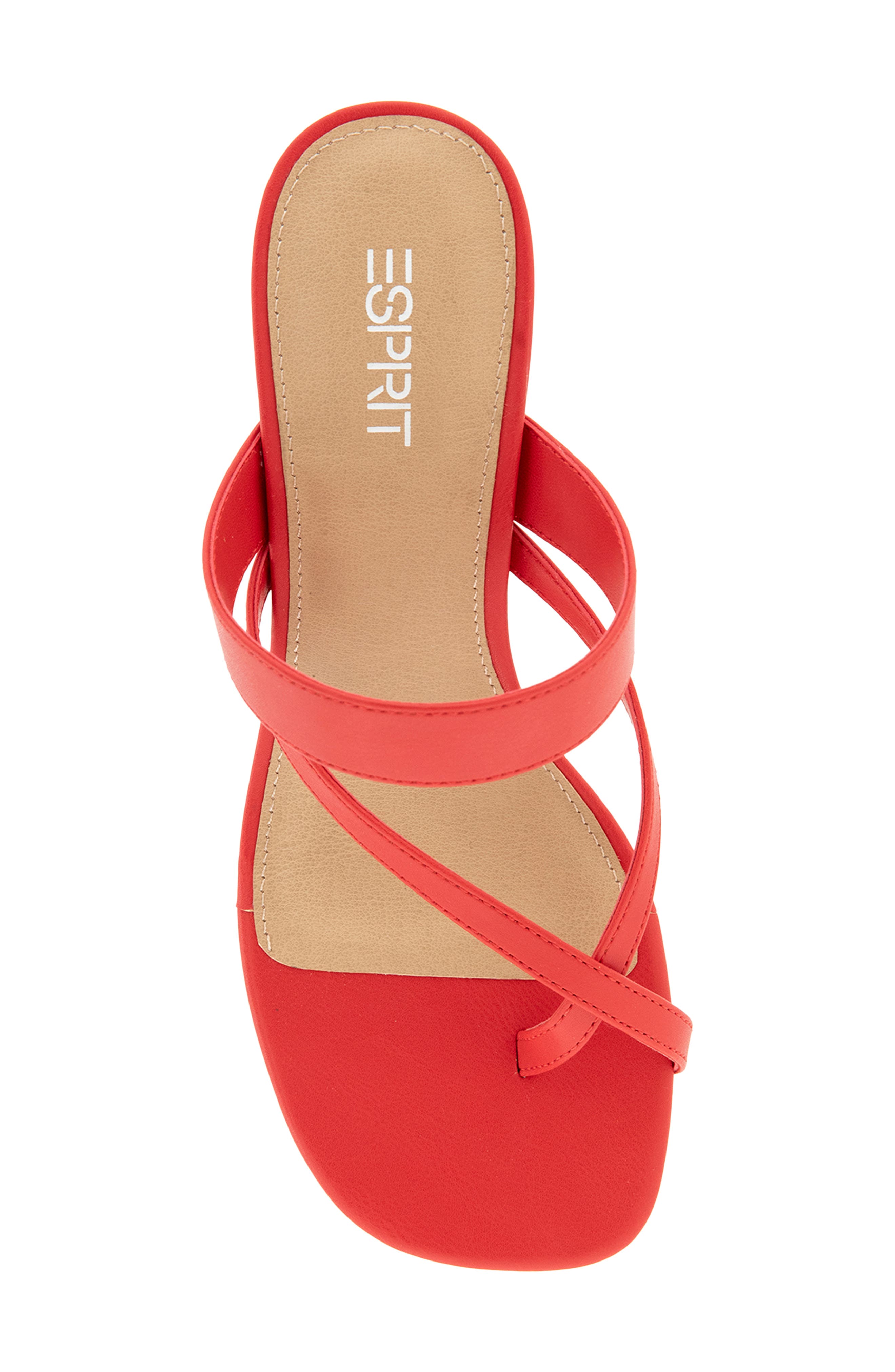 Elian Toe Loop Sandal, Alternate, color, RED PU