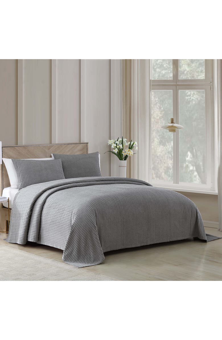 BEATRICE HOME FASHIONS Channel Chenille Bedspread, Alternate, color,