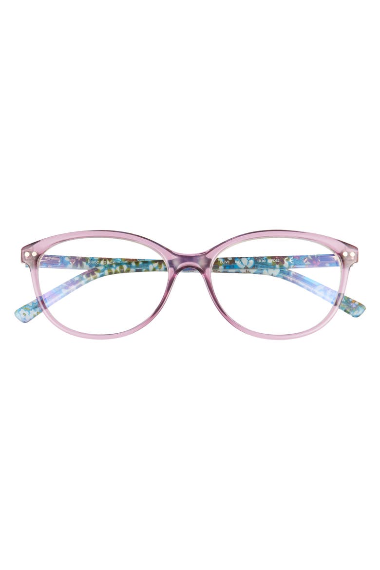 olive 53mm reading glasses, Alternate, color, VIOLET
