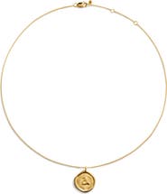 Monica Vinader Initial Stamp Pendant Necklace