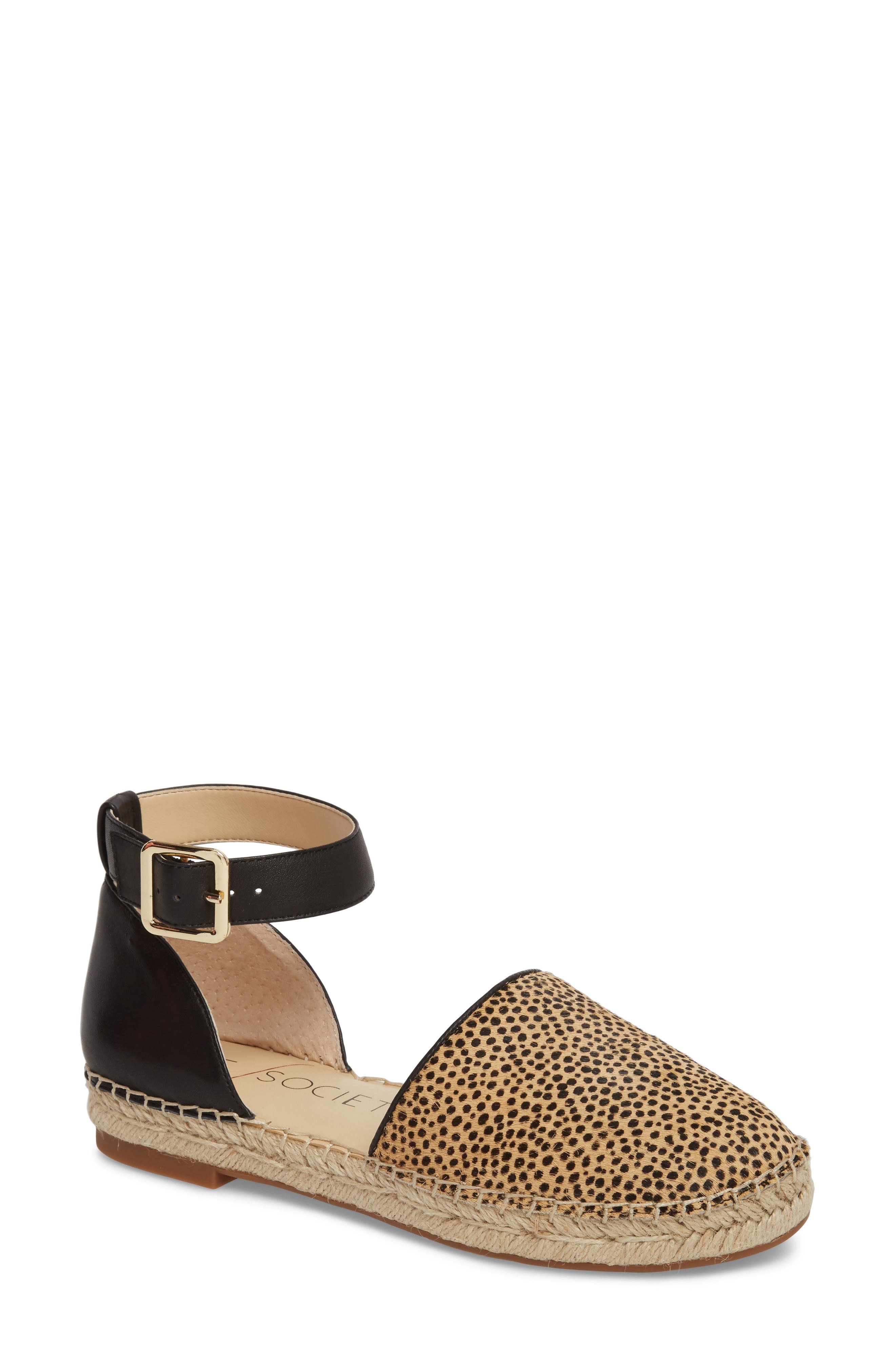 Stacie Genuine Calf Hair Espadrille Sandal, Main, color, DOTTED HAIRCALF