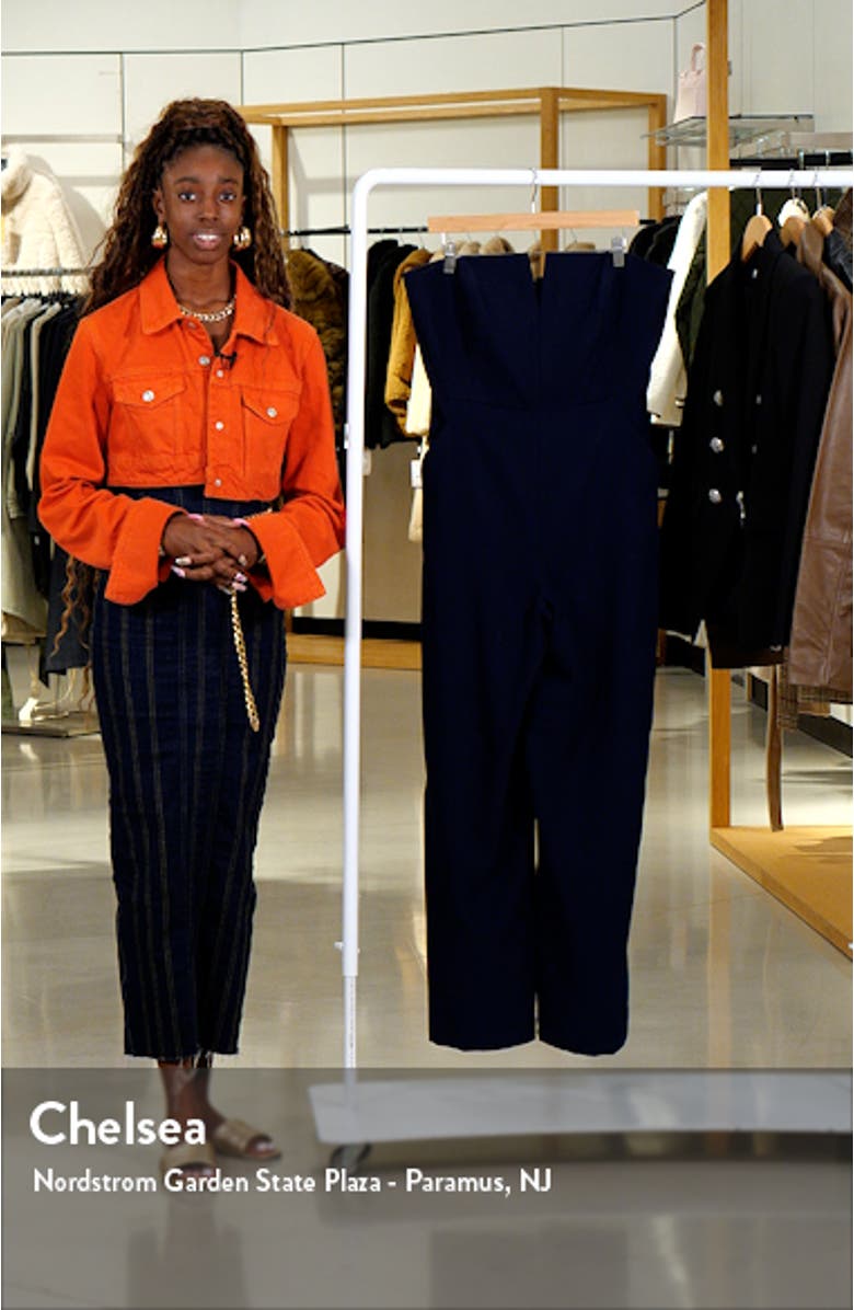 Strapless Crepe Jumpsuit, sales video thumbnail