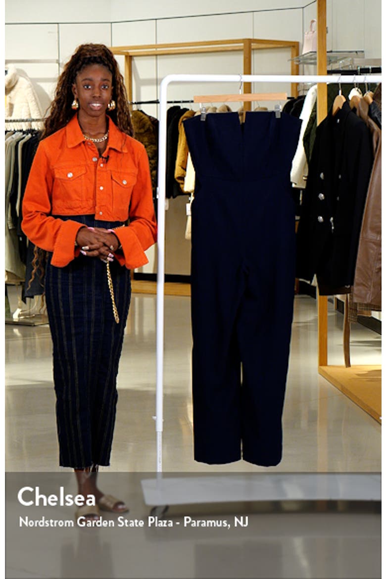 Strapless Crepe Jumpsuit video