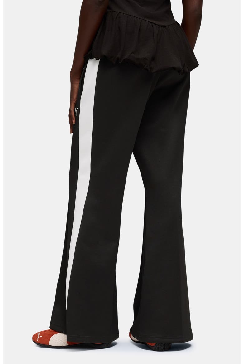 T7 Relaxed Flare Track Pants, Alternate, color, PUMA BLACK
