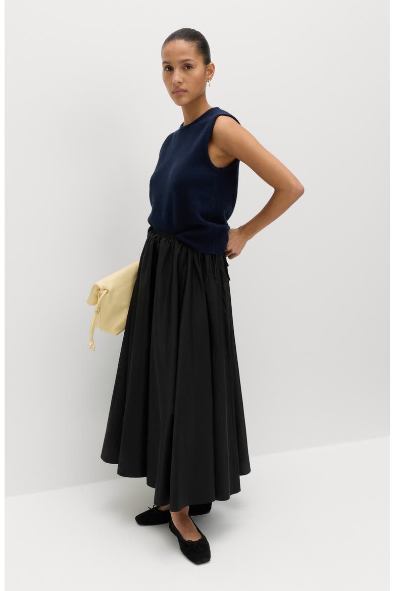 Taffeta Skirt, Alternate, color, BLACK