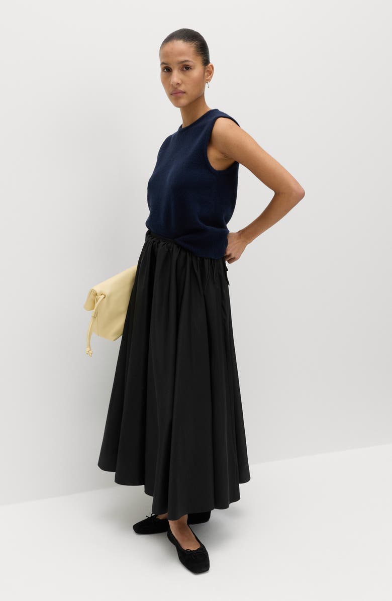 M&S Taffeta Skirt, Alternate, color, Black